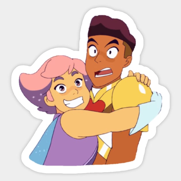 Glimmer & Bow Hug | She-Ra and the Princesses of Power Sticker by Dearalanaaaa